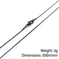Minimalist black stainless steel round snake chain necklace 550x1mm with lobster clasp - Black 1.0mm Snake Chain (KN203721-Z)