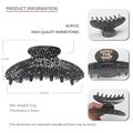 Black acrylic hair claw clip with high-quality rhinestones measuring 10.8cm in length - No Logo Style / Charcoal Black