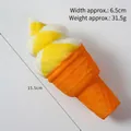 Giocattolo squishy gelato arancione e giallo da 15,5 cm per alleviare lo stress - Grande Torcia / Giallo