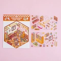 3D PET convenience store cabin miniature scene stickers with cute cartoon animal designs - Supershop House