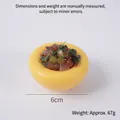 Realistisches 6cm Mais-Wotou-Lebensmittelmodell mit Gemüsefüllung, Gewicht ca. 67g - Mais-Brötchen / Gelb