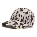 Unisex leopard print baseball cap with glittery spots and curved brim for outdoor wear - Adjustable / Beige Leopard