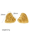 Goldene herzförmige Ohrringe aus 18k vergoldetem Edelstahl, 24 mm x 26 mm groß - Gold (TE6825)