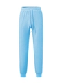 Men's light blue waffle knit joggers with drawstring waist and ribbed cuffs - S / Light Blue
