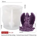 Silicone mold for praying angel girl candles with dimensions 83x73x90mm and purple wax finish - Angel Girl RX-139