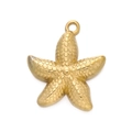 Gold plated stainless steel starfish pendant for DIY jewelry bracelets and necklaces - 519# Beaded Starfish Pendant Only / 19.5*23mm (2 Pieces/Pack) / Gold