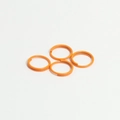Bright orange metallic jump rings for DIY jewelry and keychain accessories set of 4 - Orange