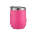 Vacuum insulated 12oz stainless steel wine tumbler in vibrant matte pink finish - 12oz / Hot Pink
