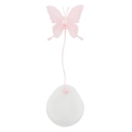 Gioco per gatti elettrico con farfalla rosa, cavo flessibile e base bianca a pile - Rosa