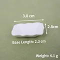 Mini piatto bianco a onde irregolari per casa delle bambole, 3,8 cm, per creazioni DIY - N. 27 (3.8x2.8cm) / Bianco