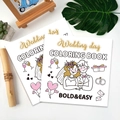 Wedding day coloring book set with bold hand-drawn illustrations and 40 simple pages - Wedding Day (TS04-Wedding Day)