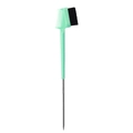 Dual-ended mint green eyebrow brush and eyelash comb with silver metal pick tool - Steel Pin Brow Brush Green