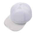 White mesh baseball cap featuring a transparent plastic brim for a modern summer style - Transparent White Style