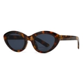 Occhiali da sole ovali vintage effetto marmo con lenti scure per un look chic moderno - Tortoise
