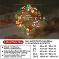Christmas wreath electrostatic window sticker with gingerbread man and various size options - Small (30x30cm)