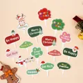 5-piece set of Christmas cake toppers featuring snowman, Santa, and elk for holiday treats - Merry Christmas Cartoon Toppers 5 Sheets (80Pcs)