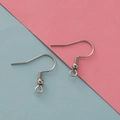 Ganchos para pendientes de acero plateado con muelle para creación de bisutería artesanal - Color Acero