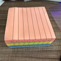 Notas adhesivas de 3x3 con líneas en colores fluorescentes y película protectora - 8 Colores Fluorescentes Con Líneas (360 Hojas)