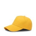 Classic yellow baseball cap with structured high crown and solid color cotton fabric - Yellow