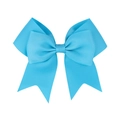 Sky blue grosgrain ribbon bow hair clip with swallowtail design for girls - Light Blue (7)