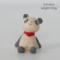 Miniature resin panda figurine with red scarf desk ornament, size 3.5x4cm weight 50g - Panda