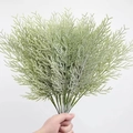 Lush green artificial cypress branches for Christmas DIY decor and floral arrangements - Green-Snow
