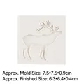 White silicone reindeer cake mold with detailed deer design for chocolate or soap making - Reindeer Style (2#15-387) / Gray
