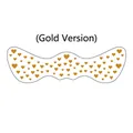 Golden heart freckle tattoo stickers for face makeup, metallic gold freckles design - QBLT-001 Gold
