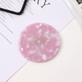 Miroir de poche dégradé marbre rose avec design élégant Barrette la France - Pas de logo sur l'article physique / Rose marbré