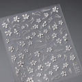 Autocollant à ongles relief 3D hibiscus blanc TL-211 avec motifs de fleurs et vignes - Style Fleur d'Hibiscus (TL-211)
