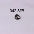 16G schwarzer dreischichtiger Edelstahl-Scharnierring für Ohr- und Nasenpiercings - 8mm / Schwarz