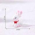 Miniature white reindeer resin figurine with red bow tie for Christmas DIY decor 3.1cm - 3# Christmas Reindeer