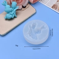 7.8cm silicone mold for DIY plaster or chocolate featuring a rabbit holding a tulip - Tulip Rabbit Style(4)