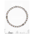 Détail du bracelet en perles de howlite blanche avec perles dorées et carte cadeau - Bracelet Howlite Blanche