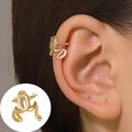 Minimalistische goldene Frosch-Ohrmanschette ohne Ohrloch mit polierter Oberfläche - KC Gold 5724