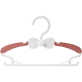 Set van 10 verstelbare kinderhangers van kunststof met roze antislip strikontwerp - Morandi Rood