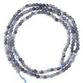 Faceted natural blue tiger eye stone beads for DIY jewelry making and bracelets - Iolite