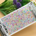 Detailed sheet of multi-colored 3mm round acrylic rhinestones for DIY car and craft decoration - 4mm / Colorful