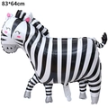 Detail of zebra shaped foil balloon with black white stripes for party decoration, 83x64cm - Cute Zebra