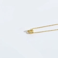 Elegant gold necklace with a polished 3D letter P pendant on a delicate cable chain - Letter P