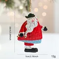 Ornamento natalizio in ferro vintage Babbo Natale con finitura rustica dipinta - Ornamento Babbo Natale in Ferro Stile B