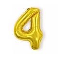 Shiny 32-inch golden number 4 aluminum foil balloon for birthday party decorations - 16 Inch Number 4-Gold