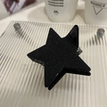 Stervormige haarklem in zwart met zilveren glitters voor een stijlvol kapsel - Zwarte Glitter (FJ2666)