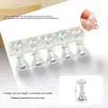 Detailed view of 2.2cm aurora magnetic nail art stand with crystal base and 5 pieces - Japanese Nail Art Practice Tray 01