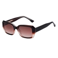 Square brown gradient frame sunglasses with tinted lenses for outdoor fashion styling - Tea Gradient Tea Gray