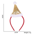 Weihnachts-Haarreif mit goldenen Pailletten und kleinem Hut, Maße 24cm mal 22cm - Goldener Paillettenhut