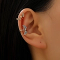 Set di clip per orecchie a pipistrello gotico in oro e argento senza buco - Mix Clip per Orecchio Pipistrello / Bronzo