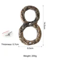 Rustic black and gold cast iron house number 8 with vintage finish and mounting screws - Number 8
