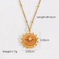 Detalle del collar estrella bohemia con dimensiones 40 más 5cm y peso de 7.7g - Piedra del sol