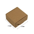 Brown kraft paper mailer box 7.5x7.5x3cm for jewelry and small gift packaging - Kraft Paper / Square 7.5*7.5*3cm
